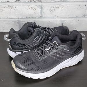 Hoka Clifton 6 Black Athletic Running Sneakers Shoes Womens Size 9